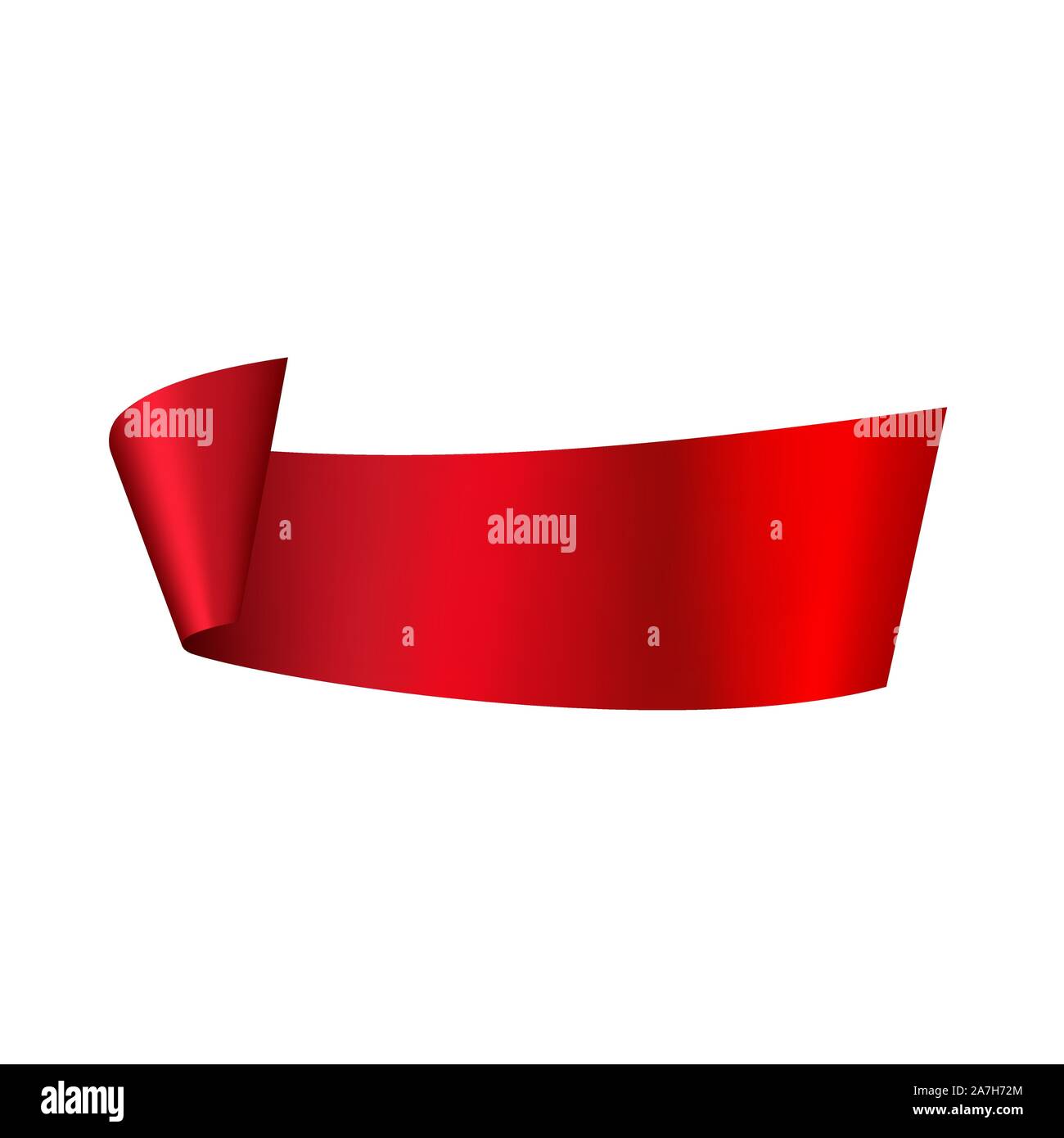 Vector Christmas ribbon. Red ribbon. Christmas banner isolated Stock ...