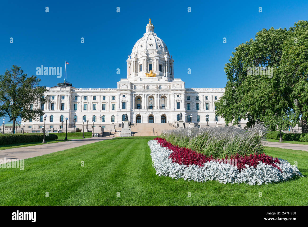 Facade of the Minnesota State Capitol Building in St Paul Stock Photo