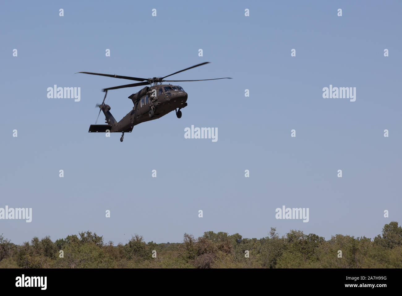 Did you know that the 34th Expeditionary Combat Aviation Brigade has elements throughout the nation? While the Brigade is based out of Minnesota, we have counterparts in New Hampshire, Nevada, Michigan, Montana, Mississippi, Indiana, Iowa, Ohio and Oklahoma. This allows our aircraft to be spaced throughout the nation for faster natural disaster relief such as flooding or fire rescue missions.    Over the past few days, members from the Minnesota National Guard's 2nd Battalion, 147th Assault Helicopter Battalion, Michigan National Guard's Charlie Company, 3-238th General Aviation Support Battal Stock Photo