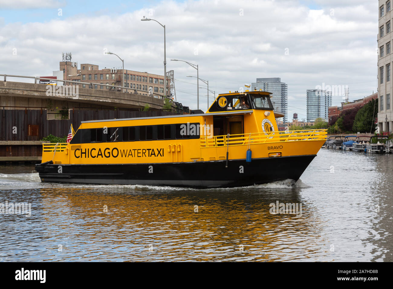 Chicago Water Taxi, Chicago River, Chicago, Illinois Stock Photo Alamy