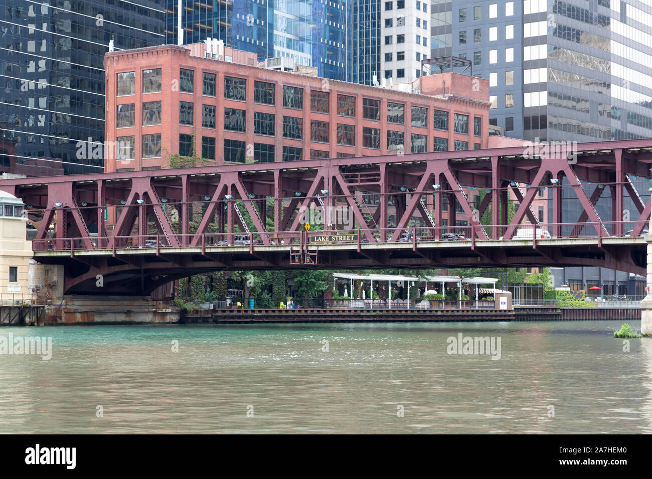 Lake Street Bridge Chicago Usa Stock Photo Alamy