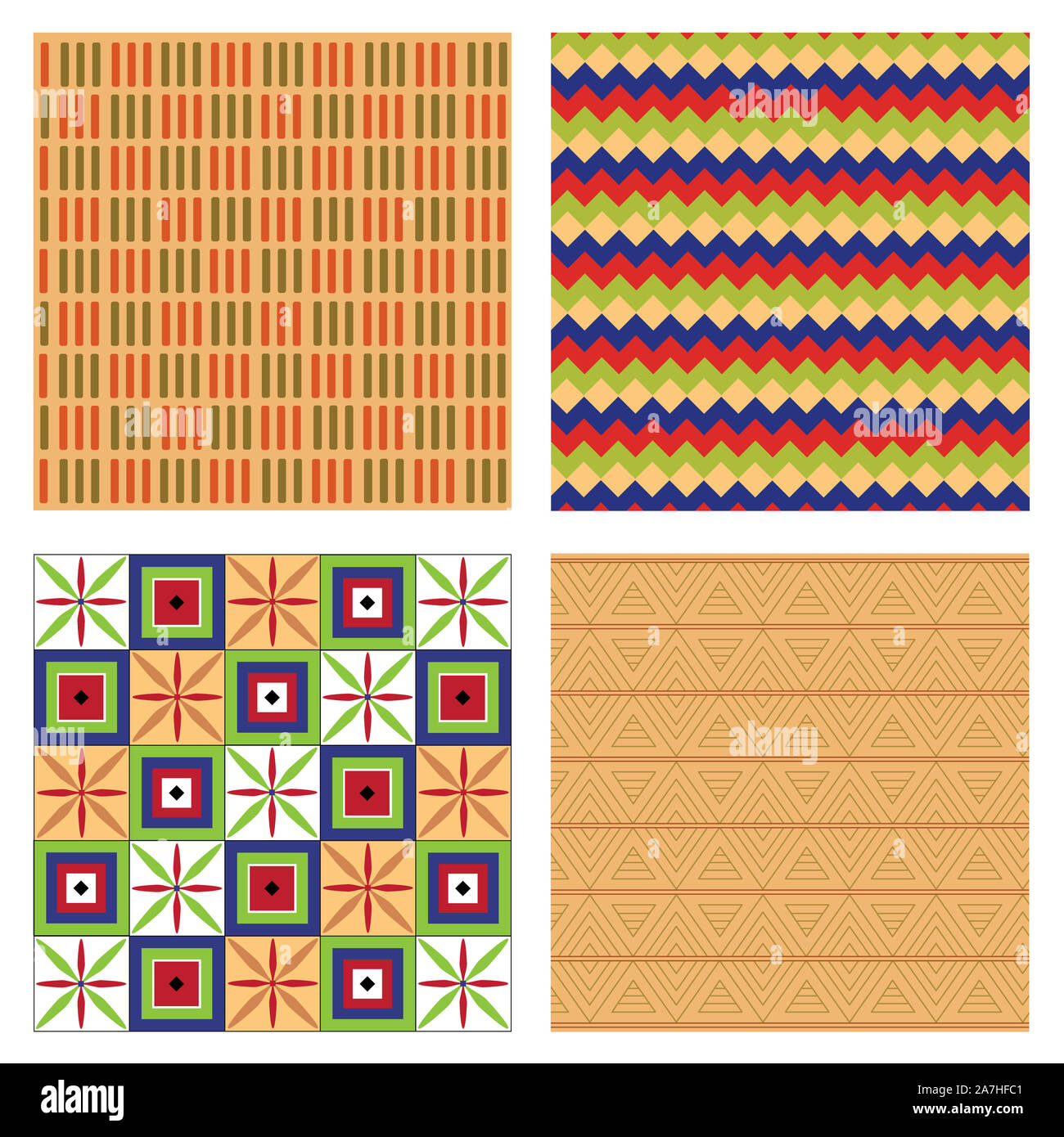 Egypt national ornament pattern volume 2. Egyptian decorative textile elements background. African culture fabric design. Stock Photo