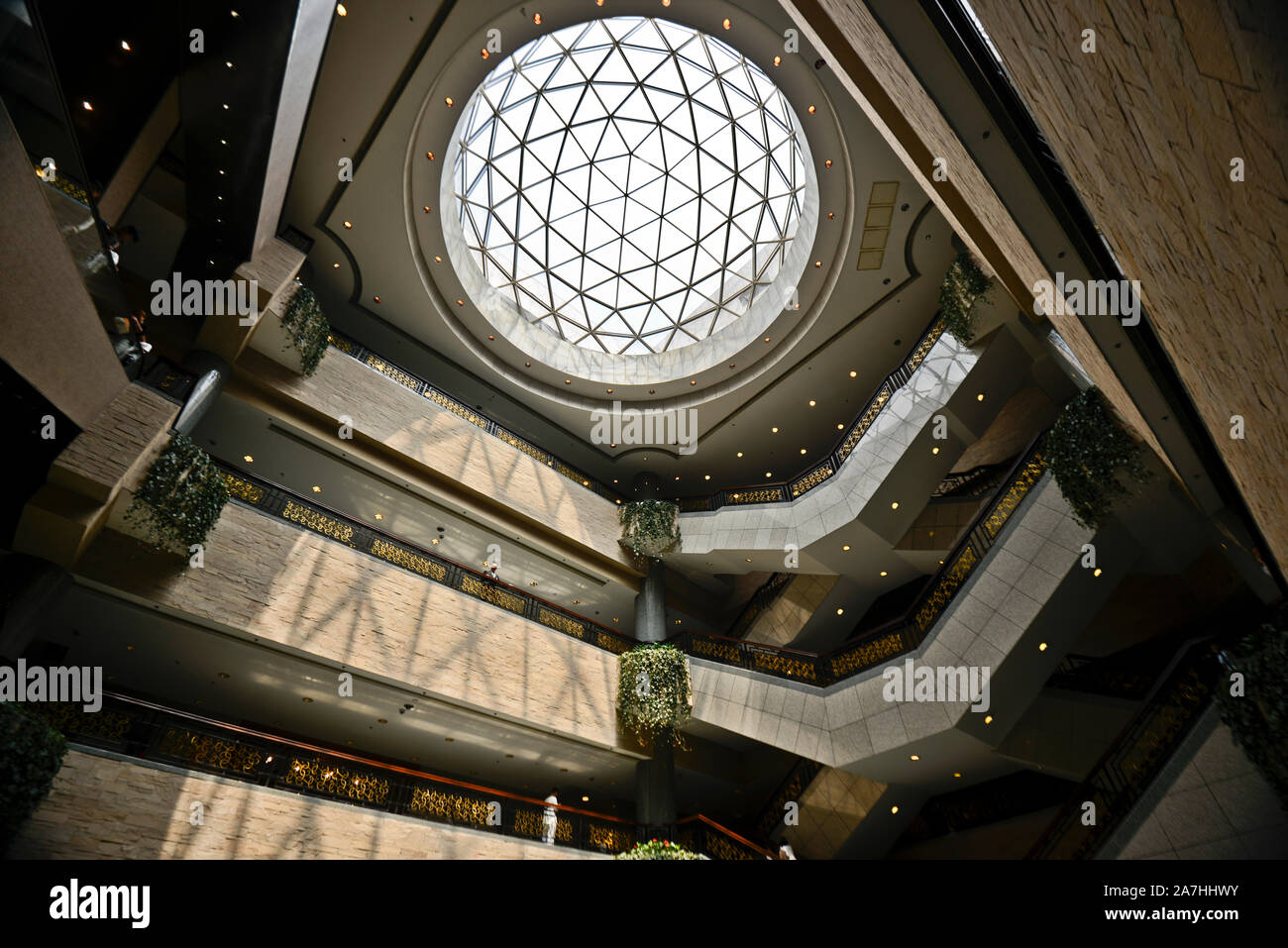 Shanghai Museum (China): view of the interior from the central hall Stock Photo