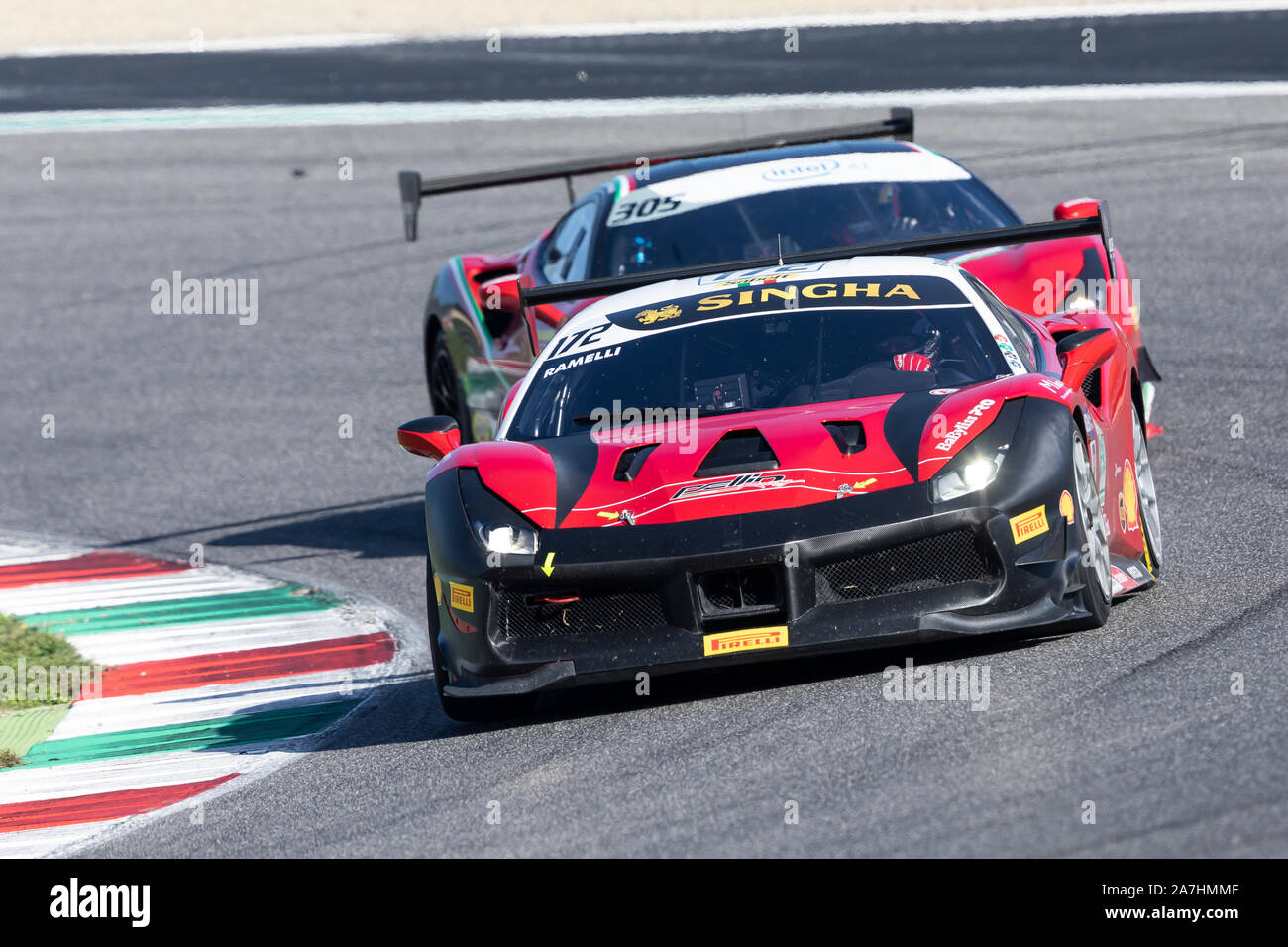 Mugello Italy October 27 2019 A Ferrari 488 Challenge