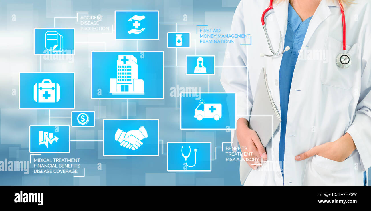 Medical Healthcare Concept Doctor In Hospital With Digital