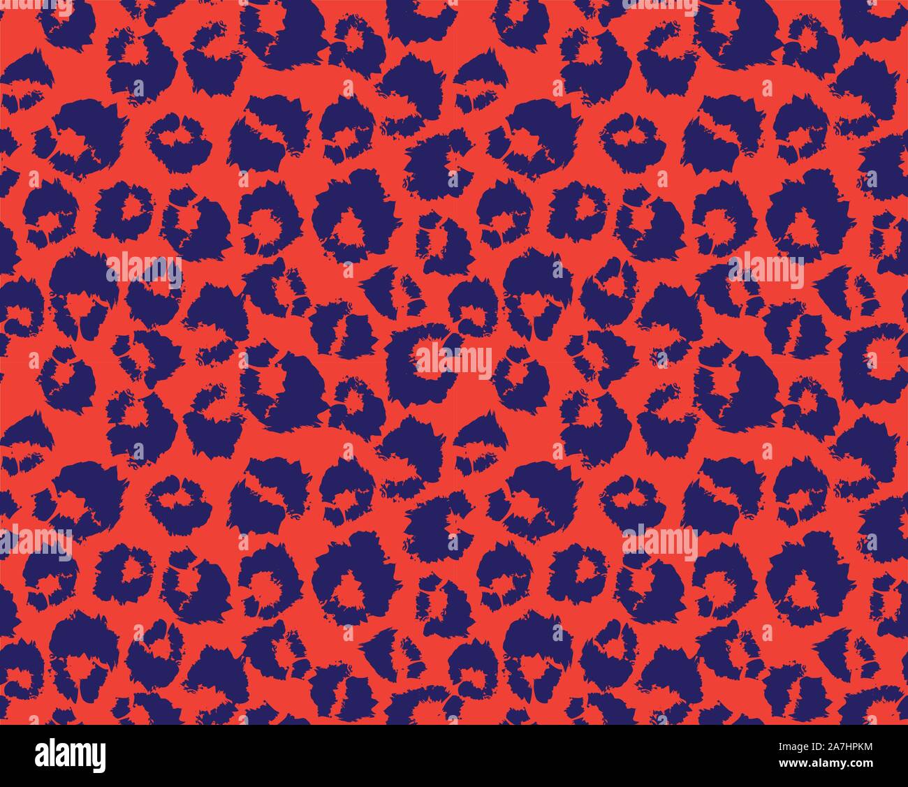 Colourful Classic Modern Animal Leopard Brush Strokes Seamless Print