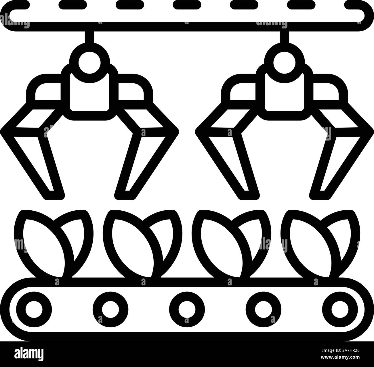 Smart farming icon linear Black and White Stock Photos & Images - Alamy