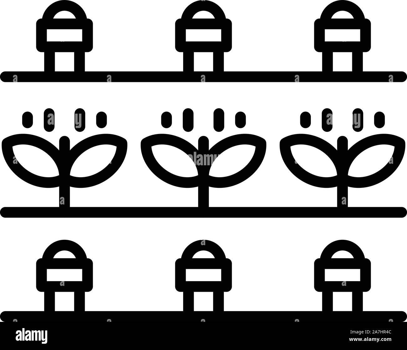Plants water irrigation icon, outline style Stock Vector Image & Art ...