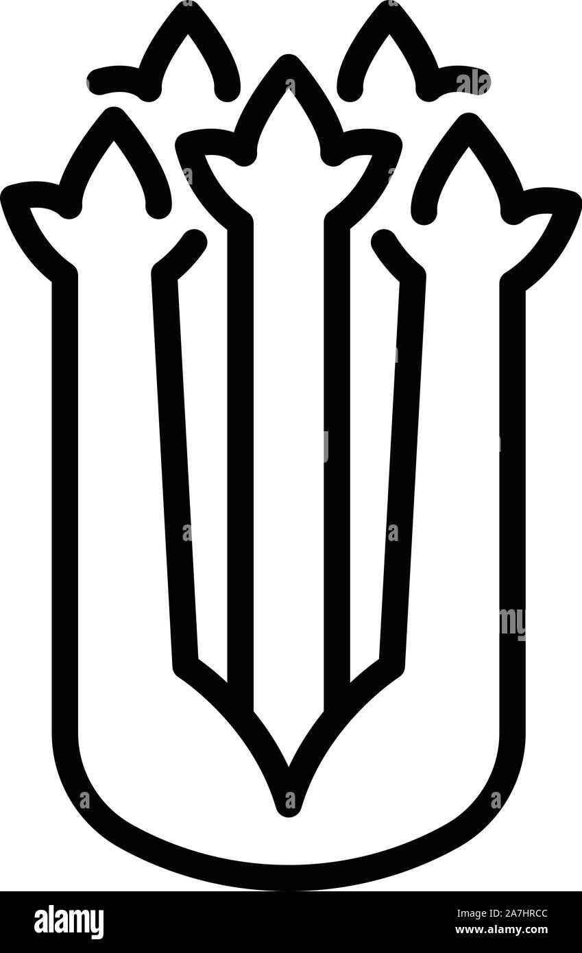 Bio celery icon, outline style Stock Vector