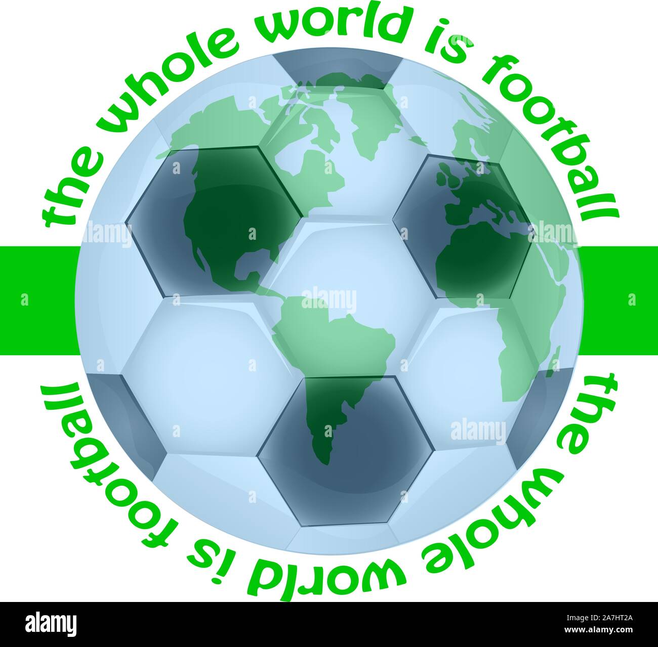 Football logotype vector illustration. The whole world is football. banner vector illustration. Stock Vector