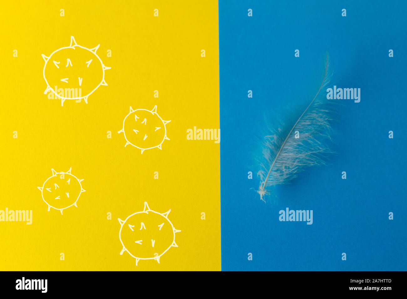 Allergy on bird's feather concept image. Allergens Stock Photo Alamy