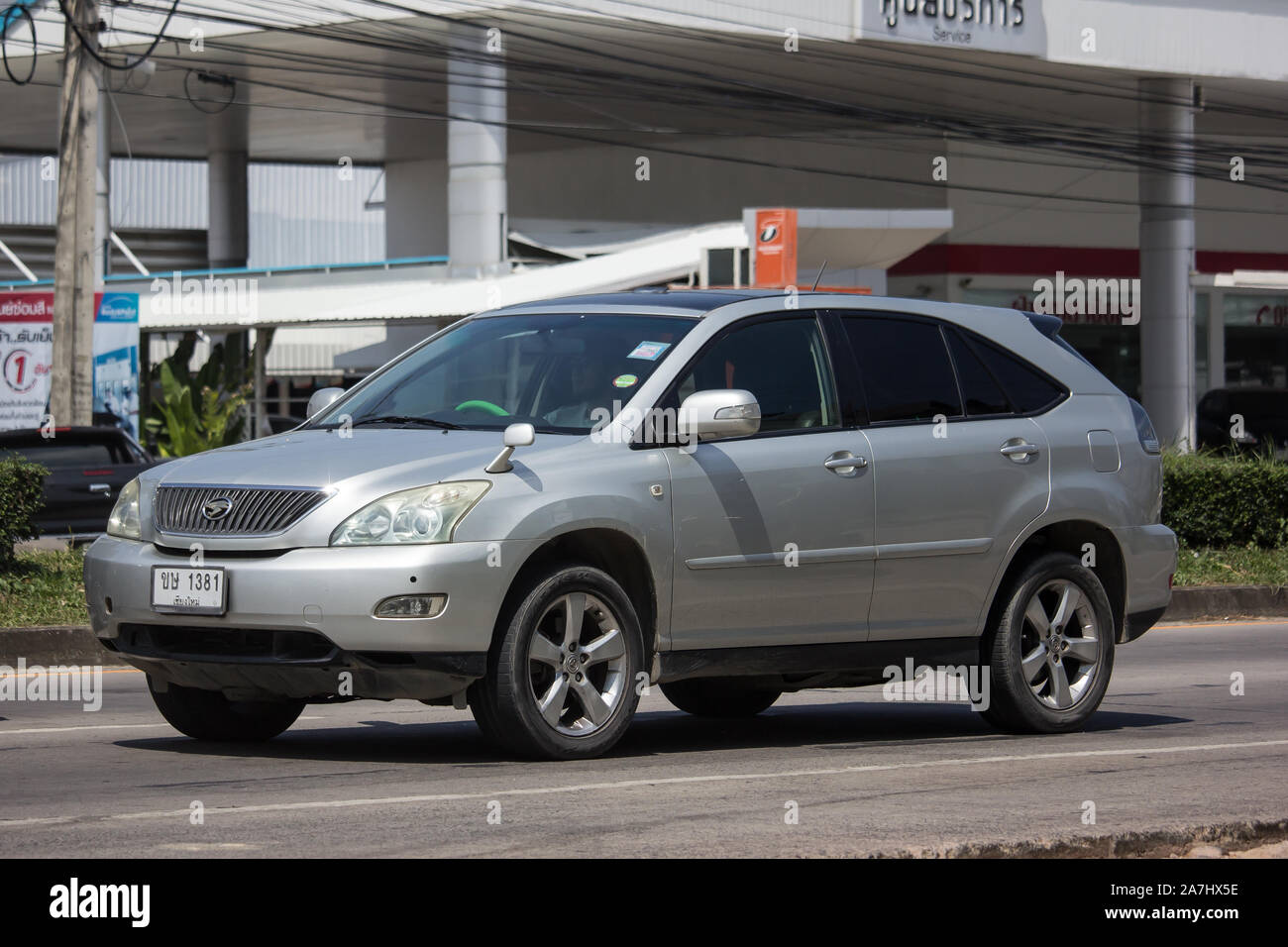 Chiangmai, Thailand -  October 10 2019: Private Suv car Lexus RX300.   On road no.1001, 8 km from Chiangmai city. Stock Photo