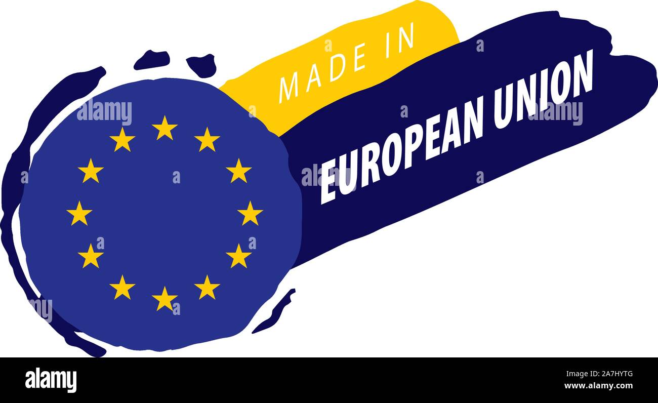 European union flag, vector illustration on a white background Stock ...