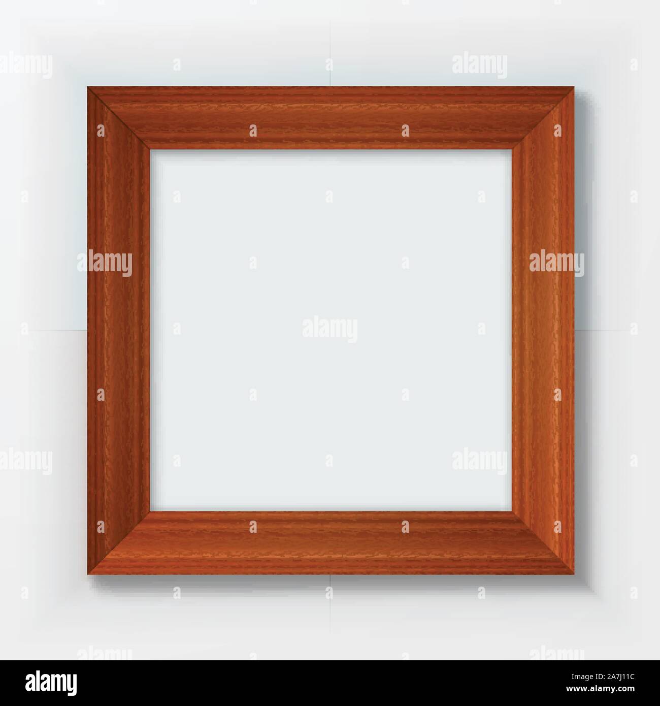 Classic wooden frame isolated on white background Stock Vector Image ...