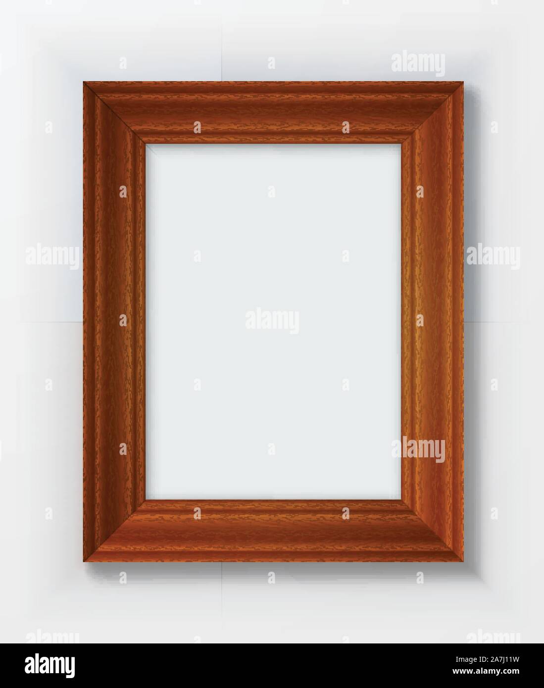 Classic wooden frame isolated on white background Stock Vector Image ...