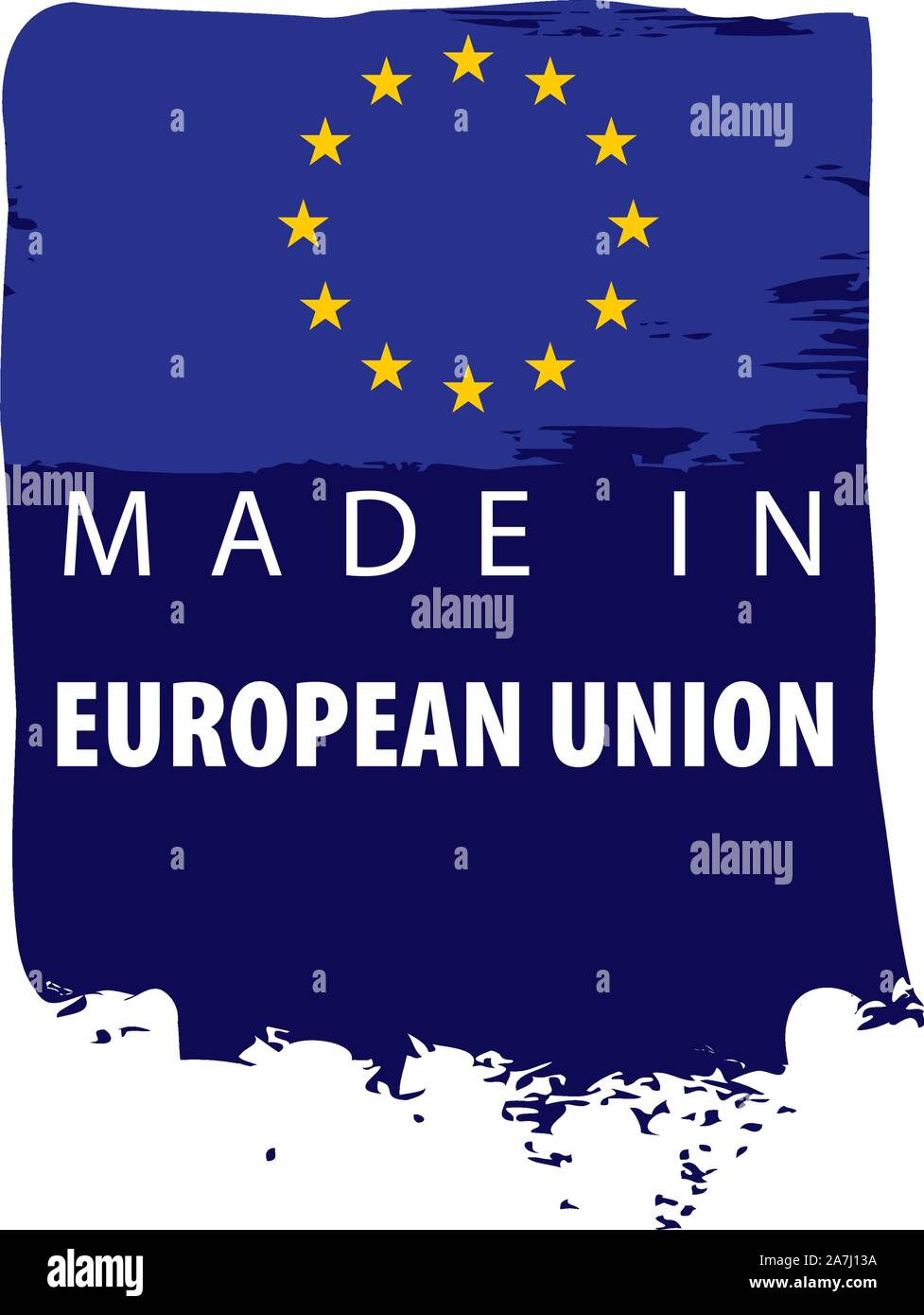 European union flag, vector illustration on a white background Stock ...