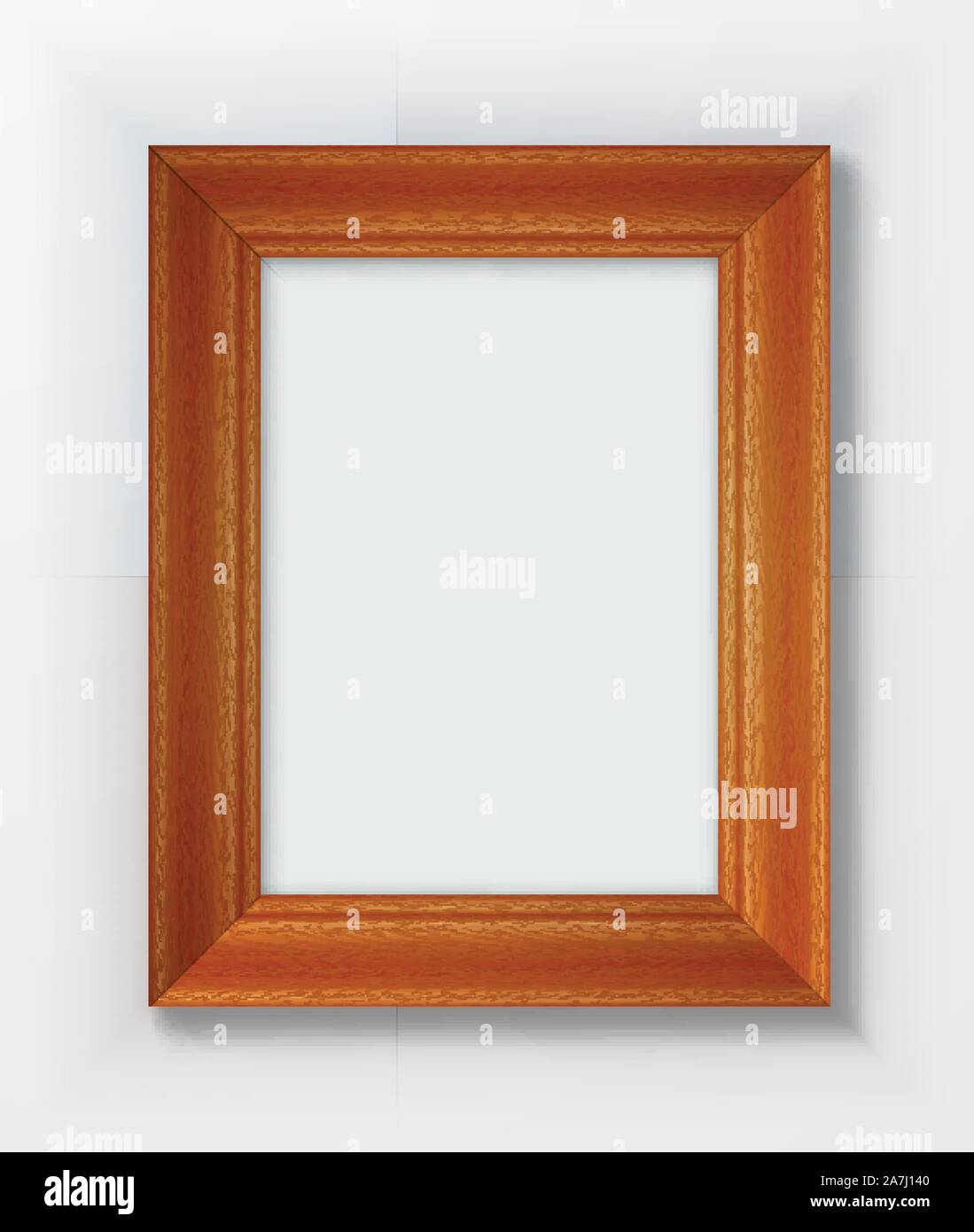 Classic wooden frame isolated on white background Stock Vector Image ...
