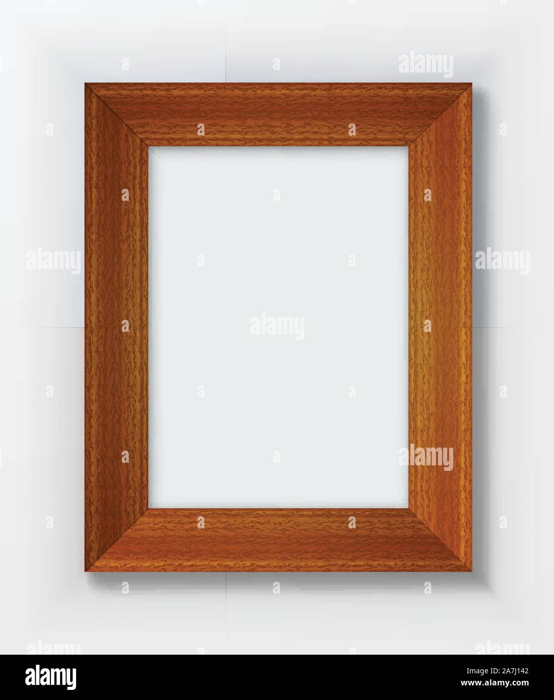 Classic wooden frame isolated on white background Stock Vector Image ...