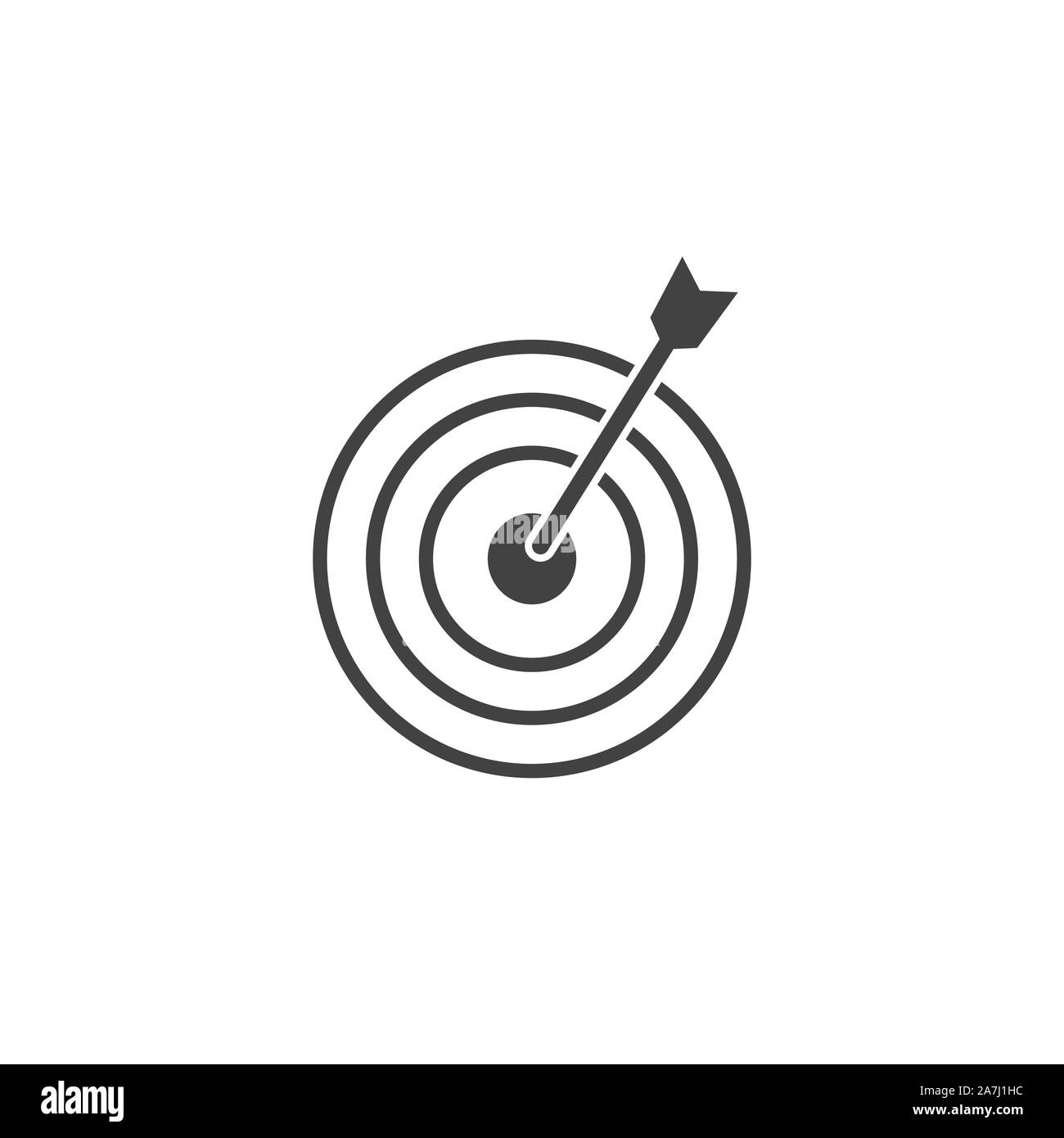 Goal, target icon. Vector illustration, flat design Stock Vector