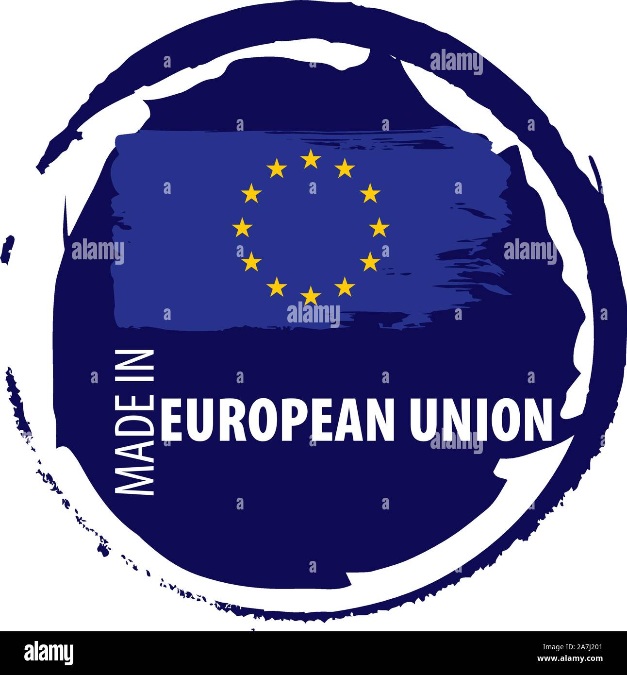 European union flag, vector illustration on a white background Stock ...