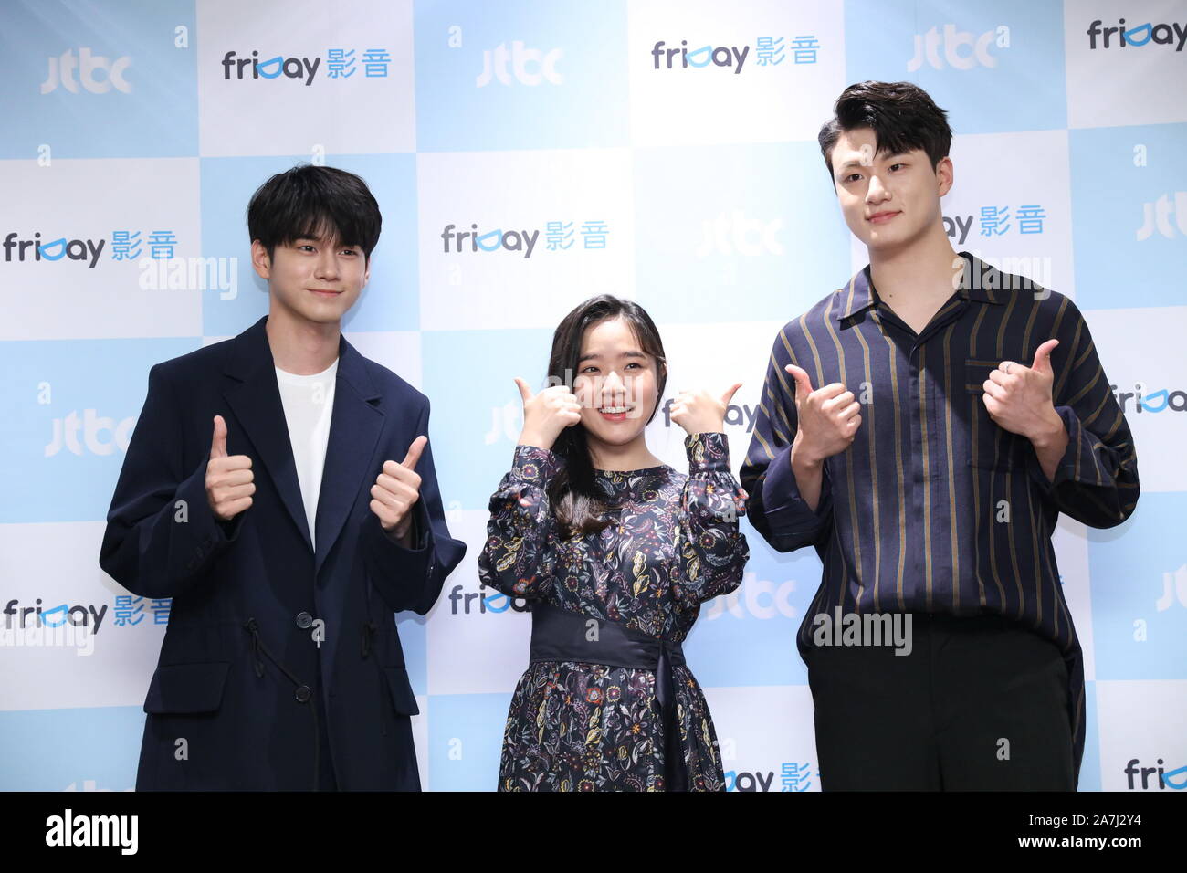 (From left) South Korean singer and actor Ong Seong-wu, actress Kim