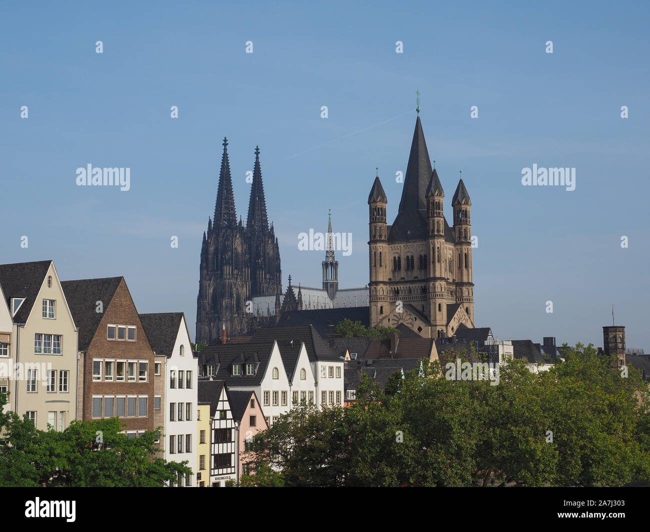 KOELN, GERMANY - CIRCA AUGUST 2019: Altstadt (meaning Old Town) Stock Photo