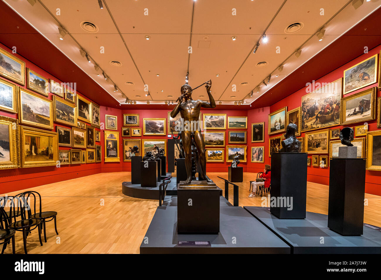 2 Nov 19. Melbourne, Victoria. 19th Century European Salon in the National Gallery of Victoria Stock Photo