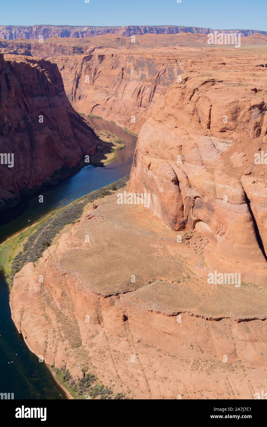 Aerial view of horseshoe bend with colorado river ,arizona,united states of america Stock Photo