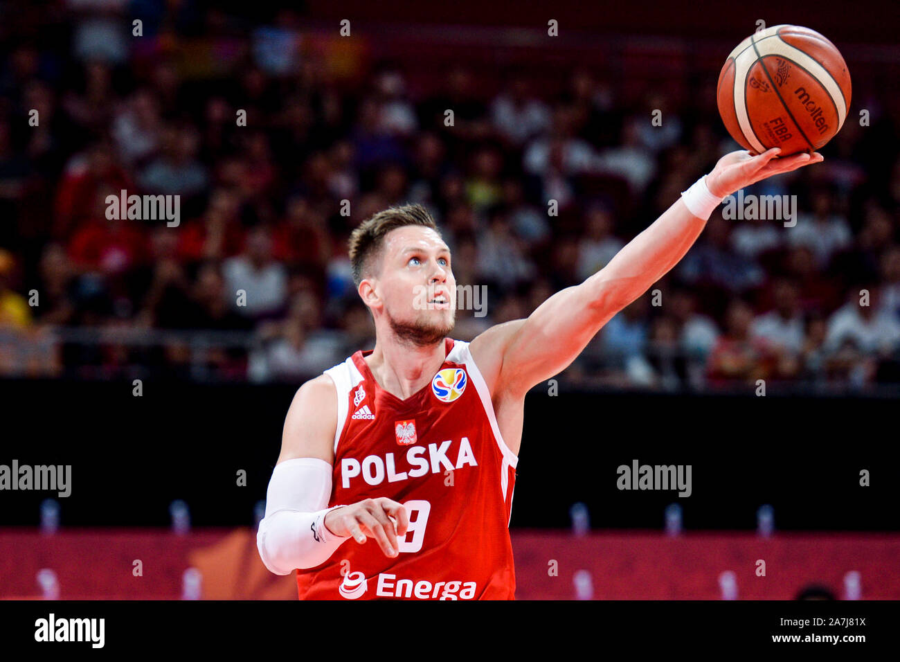 Mateusz Ponitka of Poland jumps for a lay-up during the group match  competition against China at FIBA Basketball World Cup in Beijing, China, 2  Septem Stock Photo - Alamy