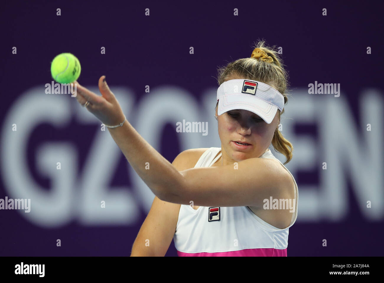 American Professional Tennis Player Sofia Kenin Plays Against German Professional Tennis Player Laura Siegemund At The First Round Of Wta Guangzhou Op Stock Photo Alamy American Professional Tennis Player Sofia Kenin Plays Against German Professional Tennis Player Laura Siegemund At The First Round Of Wta Guangzhou Op Stock Photo Alamy
