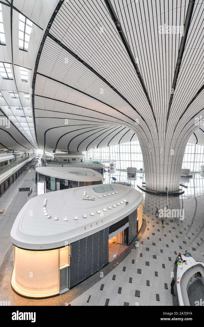 An Interior View Of The Beijing Daxing International Airport In Beijing An Interior View Of The Beijing Daxing International Airport In Beijing