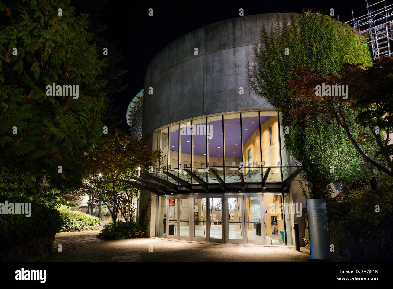 VANCOUVER, BC, CANADA - OCT 05, 2019: The Chan Center for the Performing Arts at the University of British Columbia. Stock Photo