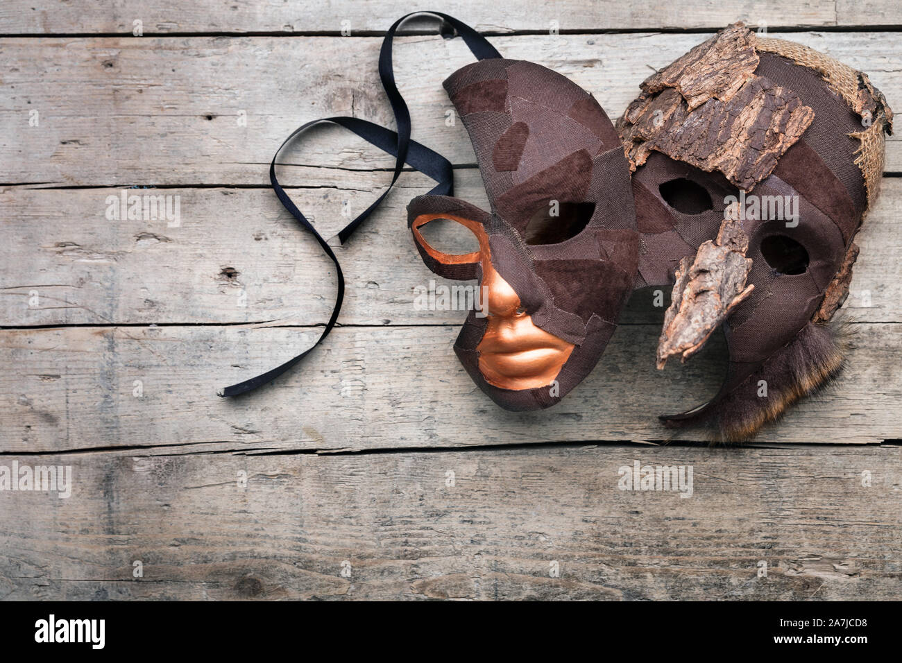 Masquerade and disguise for theater and masked ball, copyspace Stock Photo