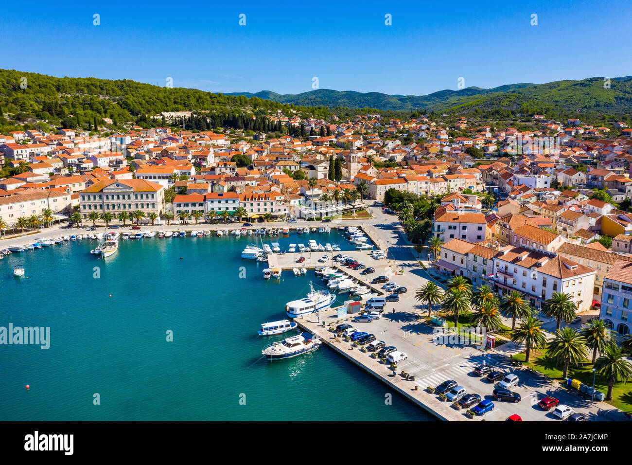 Vela Luka, island Korčula, Croatia Stock Photo