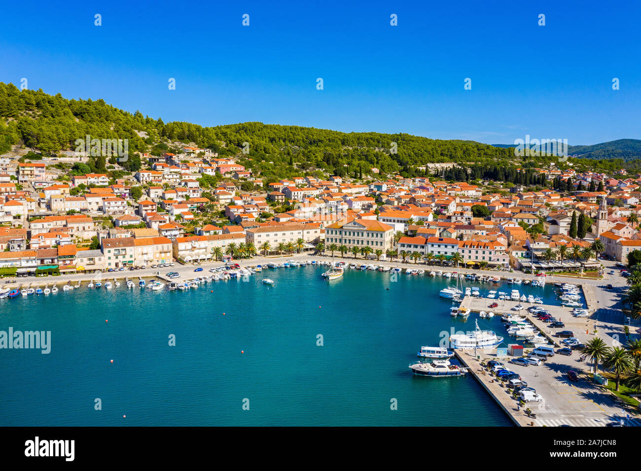 Vela Luka, island Korčula, Croatia Stock Photo