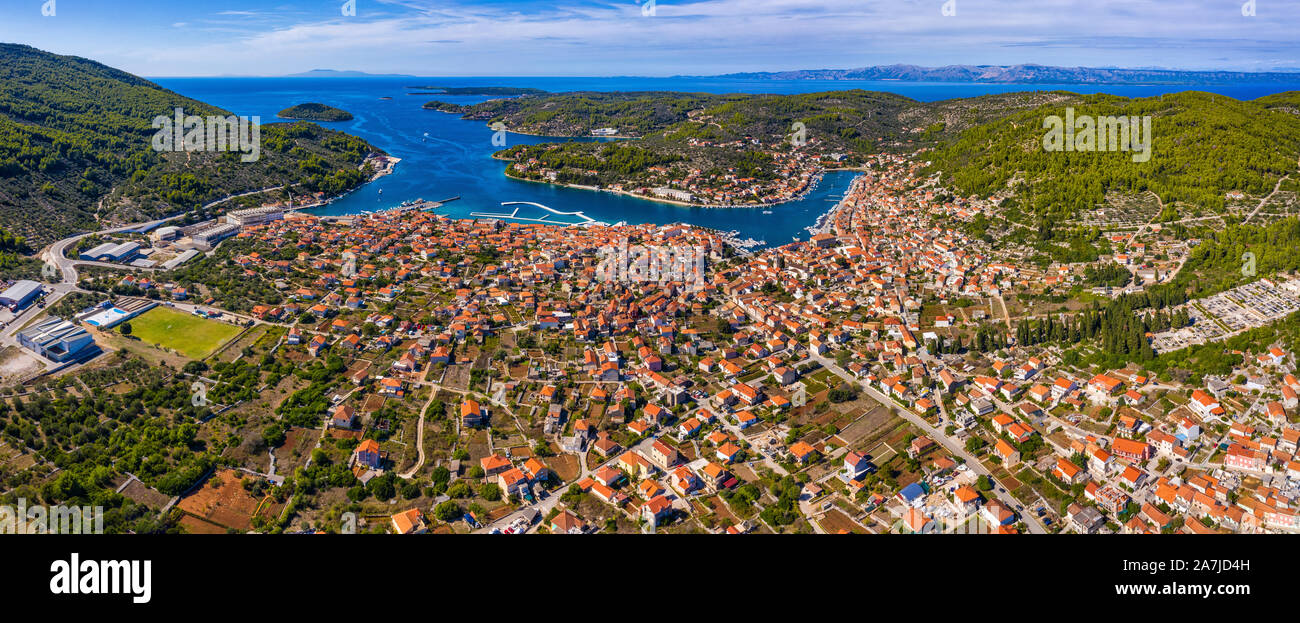 Vela Luka, island Korčula, Croatia Stock Photo