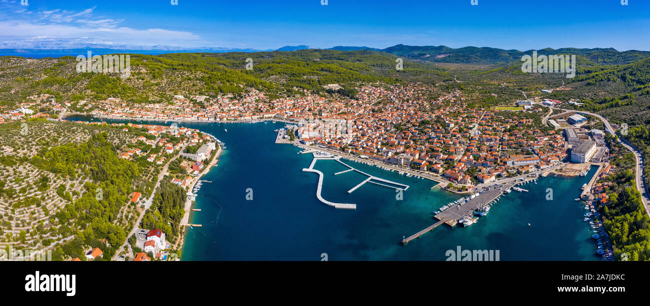 Vela Luka, island Korčula, Croatia Stock Photo