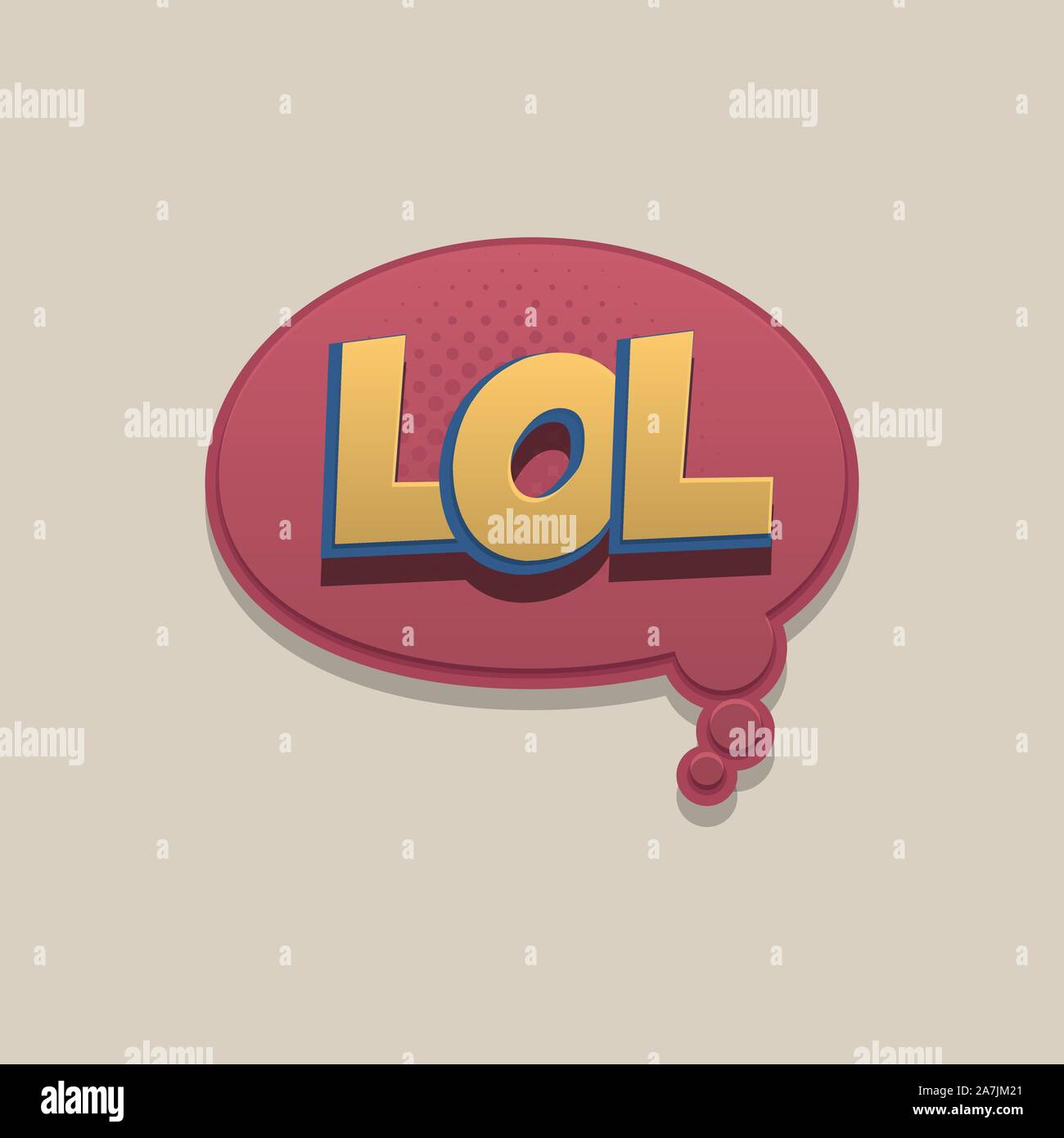 Comic text speech bubble pop art design Stock Vector