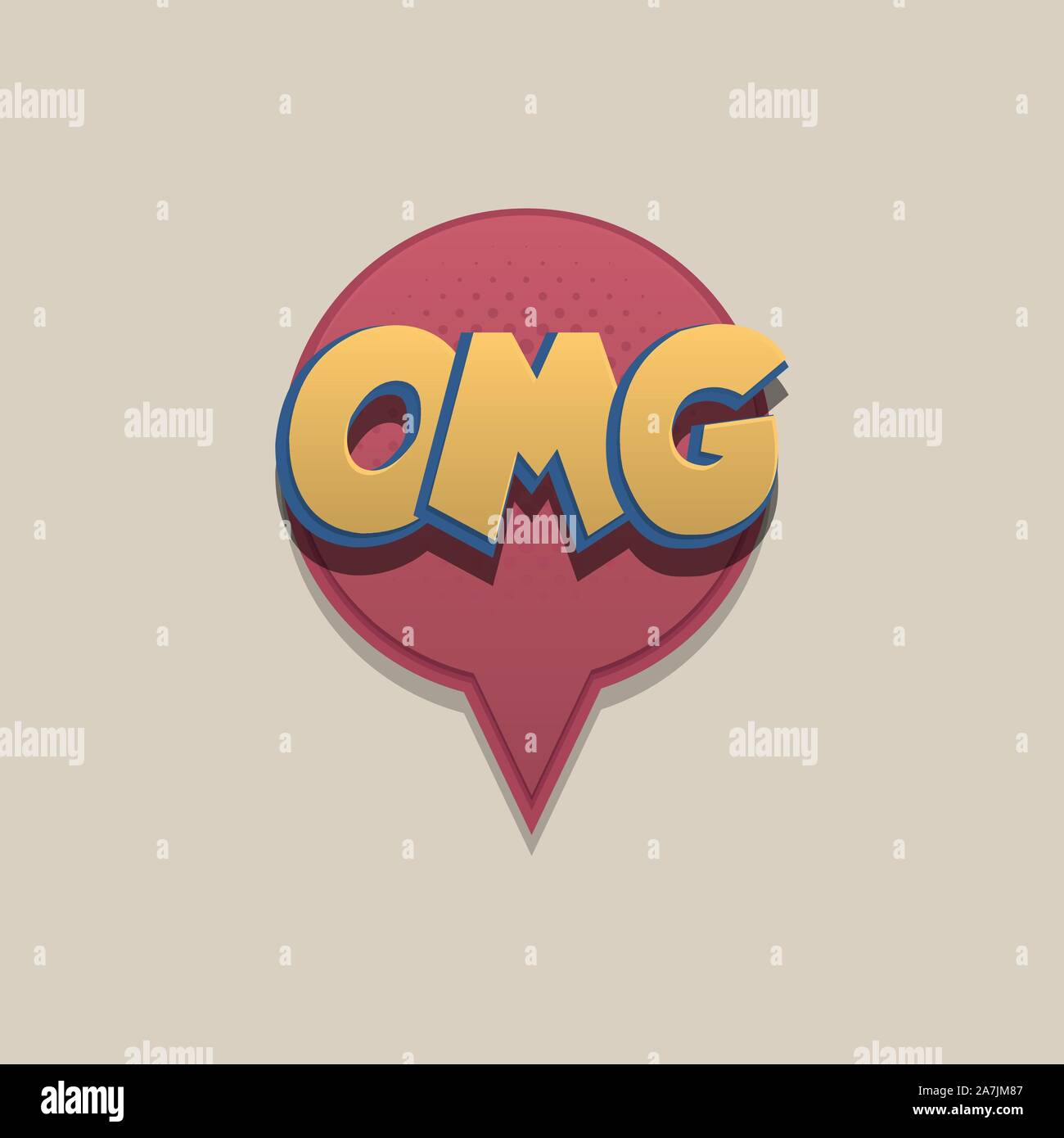 Comic text speech bubble pop art design Stock Vector Image & Art - Alamy