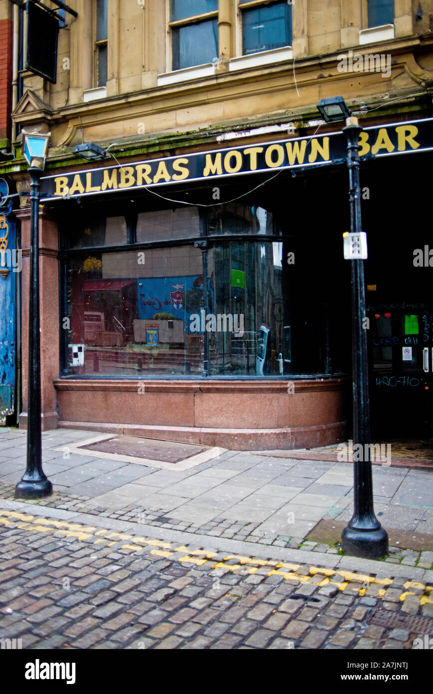Closed Bar Bigg Market, Newcastle upon Tyne, England Stock Photo