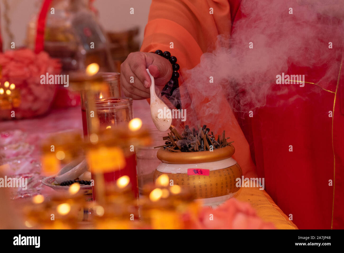 Chinese Prayers Items and Rituals Stock Photo Alamy