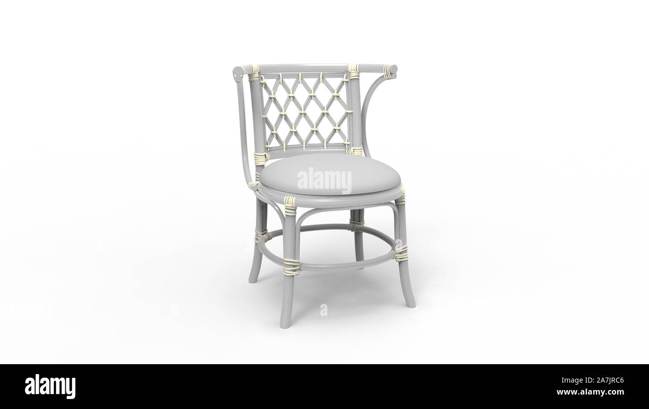 3d rendering of a wooden chair isolated in white background Stock Photo ...