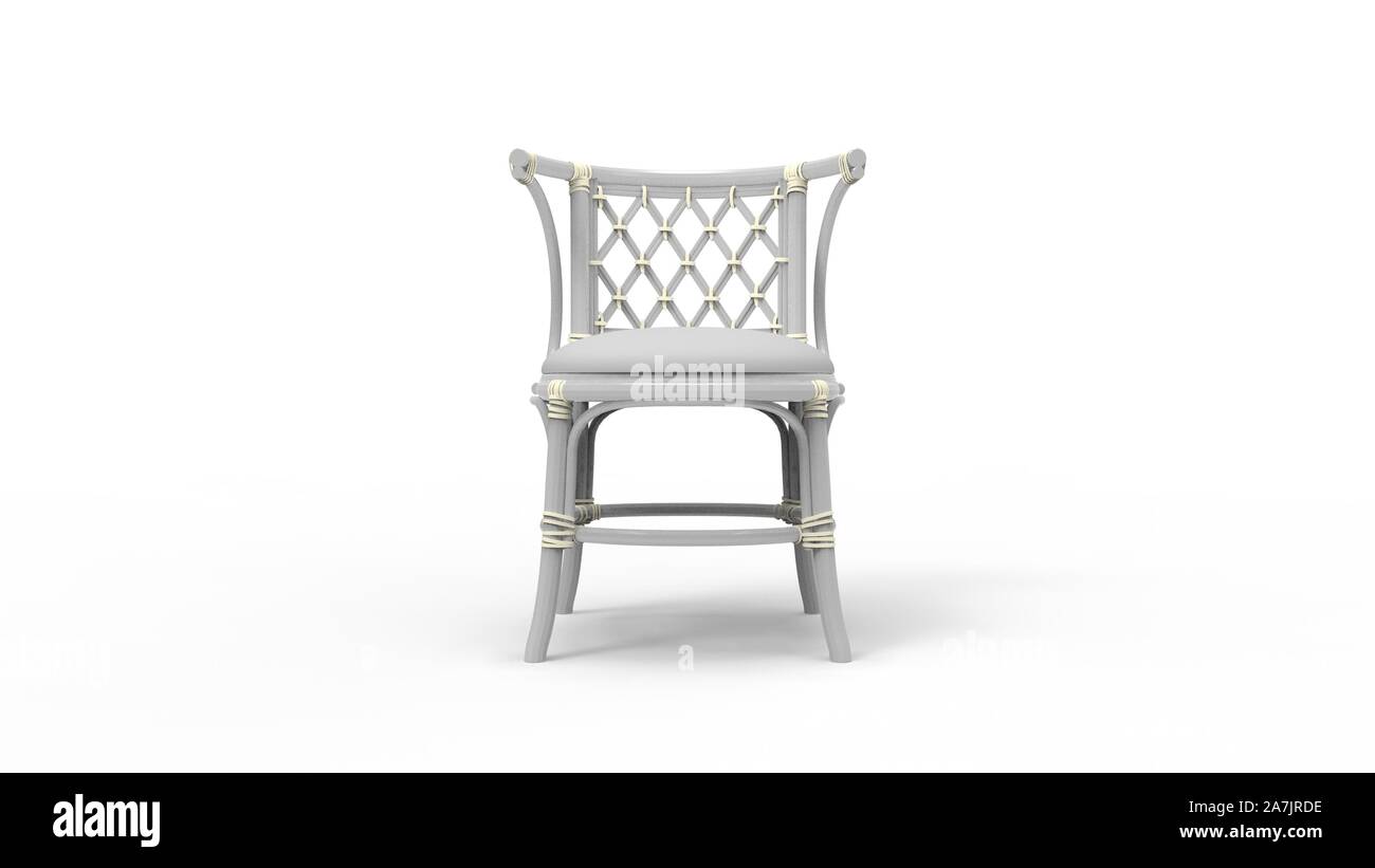 3d rendering of a wooden chair isolated in white background Stock Photo ...