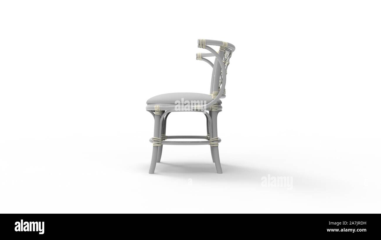 3d rendering of a wooden chair isolated in white background Stock Photo ...