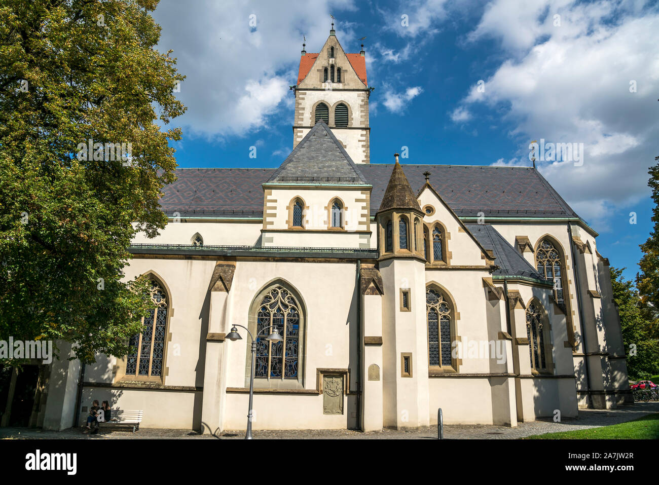Liebfrauenkirche in Ravensburg,  Oberschwaben, Baden-Württemberg, Deutschland   |  Liebfrauenkirche Church of Our Lady, Ravensburg,  Upper Swabia, Bad Stock Photo