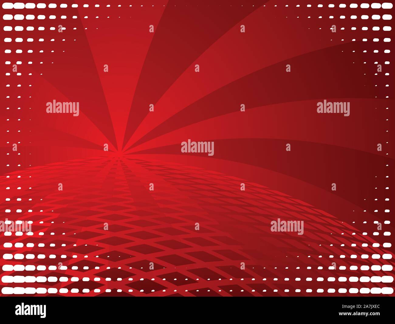 Illustration of abstract red background with rays and halftone Stock ...
