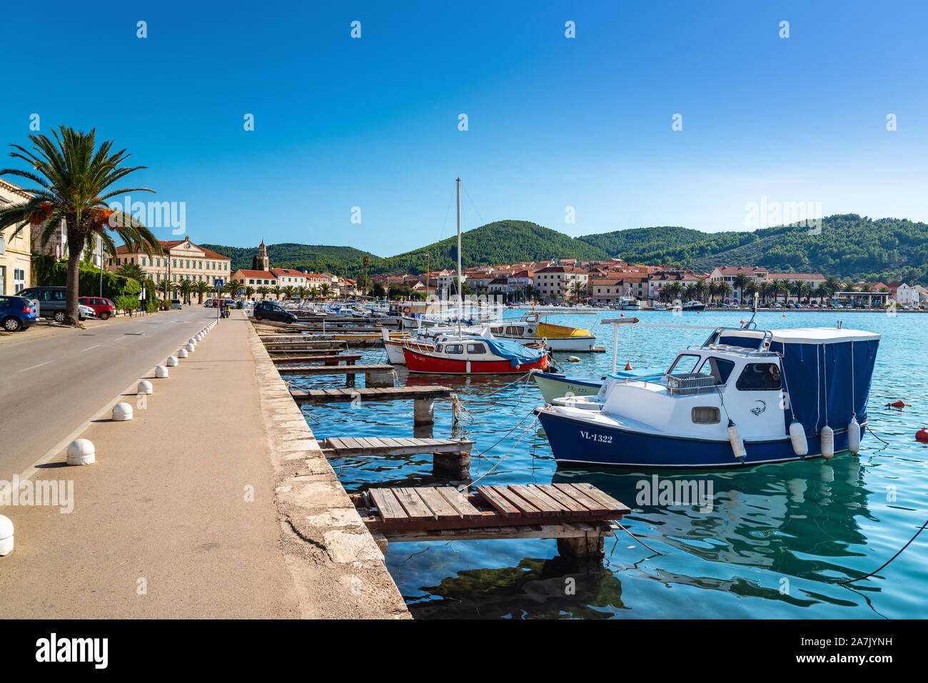 Vela Luka, island Korčula, Croatia Stock Photo