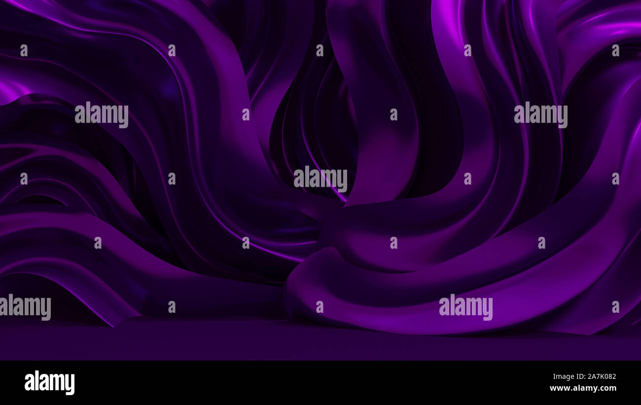 Luxury Background With Purple Drapery Fabric 3d Rendering 3d