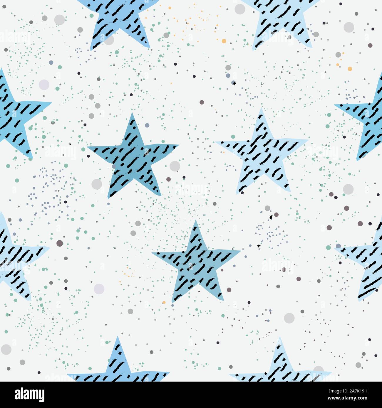 Cute Star Background. Seamless Pattern with stars. Vector Illustration ...