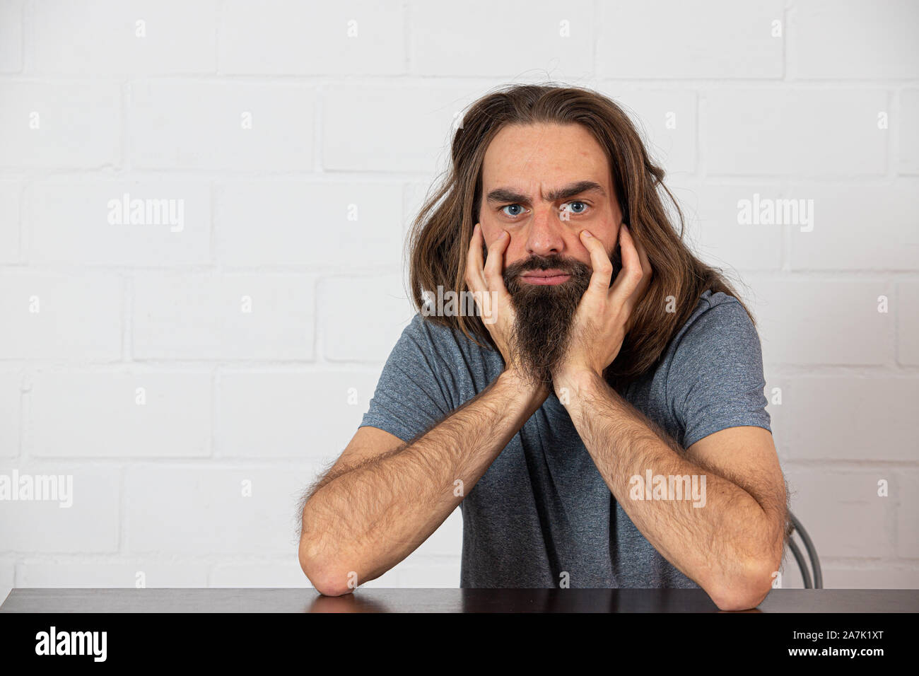 frustrated young man Stock Photo